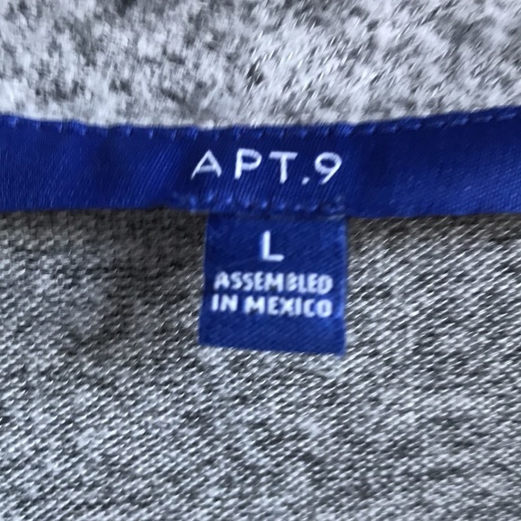 Apt. 9 soft asymmetrical gray heather sweater, size L - Picture 4 of 10